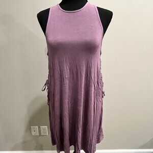 American Eagle Soft and Sexy -Lace-Up Tank Dress - Lavender - Small loose fit